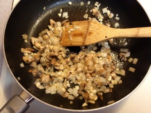 Grilled onions, mushrooms, garlic