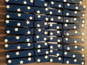Star Blue Clothespins
