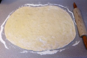 Rolled out dough