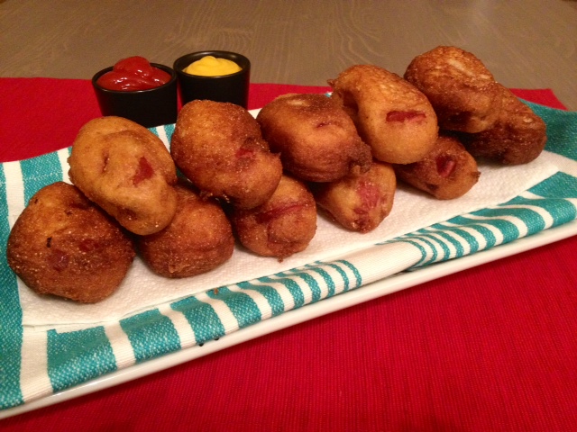 Plated Corn dogs