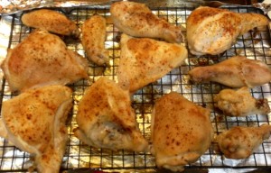 Baked chicken without sauce