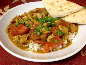 Plated curry.