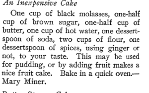 An Inexpensive Cake Recipe