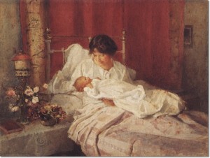 carlton-alfred-smith-a-mother-and-her-baby-1916