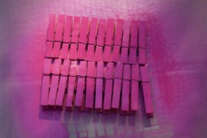 pink clothespins