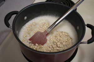 oatmeal in pot